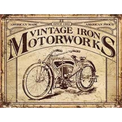 Знак декоративный металлический "Vintage Iron Motorworks"